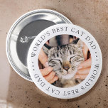 Best Cat Dad in de wereld Eenvoudige aangepaste fo Ronde Button 5,7 Cm<br><div class="desc">Dit eenvoudige en klassieke ontwerp is samengesteld uit serif typografie en voegt een douanefoto toe.</div>