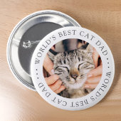 Best Cat Dad in de wereld Eenvoudige aangepaste fo Ronde Button 5,7 Cm