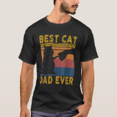 Best Cat Dad Kat Phat Vaderdag T-shirt (Voorkant)