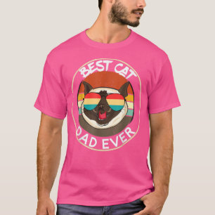 Best Cat Dad Ooger Retro Sunset T-shirt