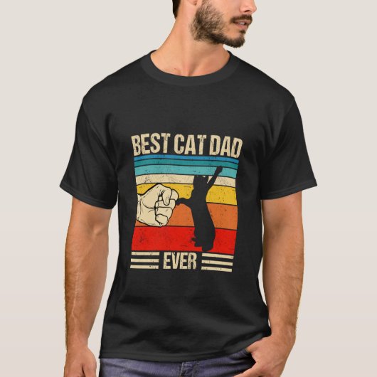 Best Cat Dad Oost Cat Dad Vaderdag 1 T-shirt (Voorkant)