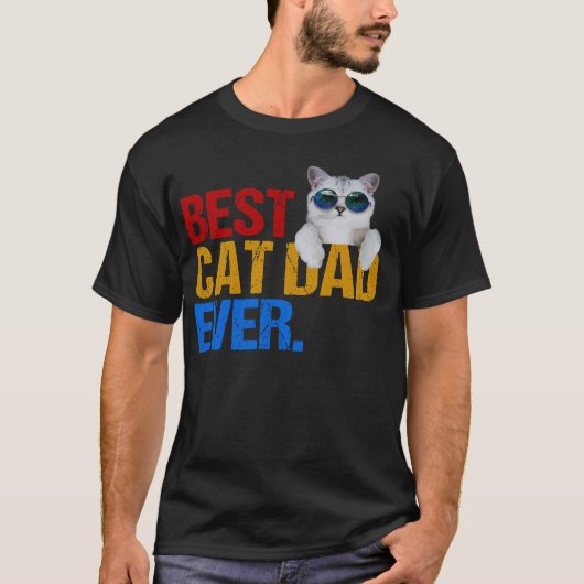 Best Cat Dad Oost Fun Cat owner Kat vader T-shirt (Voorkant)