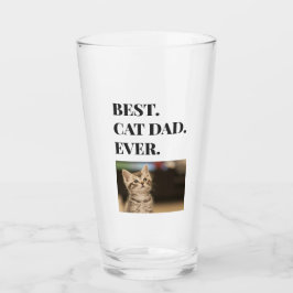 Best Cat Dad Oover Photo Beer Pint Glas
