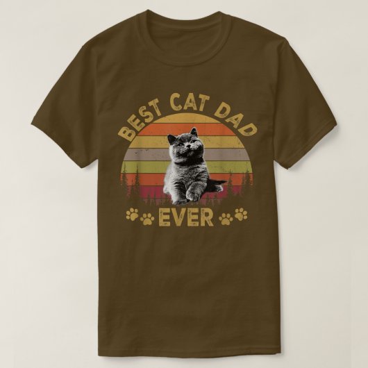 Best Cat Dad over Funny Cat Dad Day 2022 T-shirt (Design voorkant)