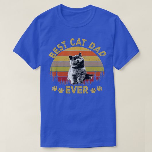 Best Cat Dad over Funny Cat Dad Day 2022 T-shirt (Design voorkant)