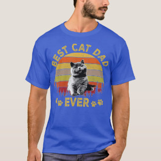 Best Cat Dad over Funny Cat Dad Day 2022 T-shirt