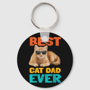 Best Cat Dad over Funny Cat Owner Tabby Birthday F Sleutelhanger