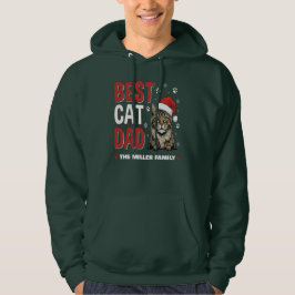 Best Cat Dad Personalized family  name christmas Hoodie