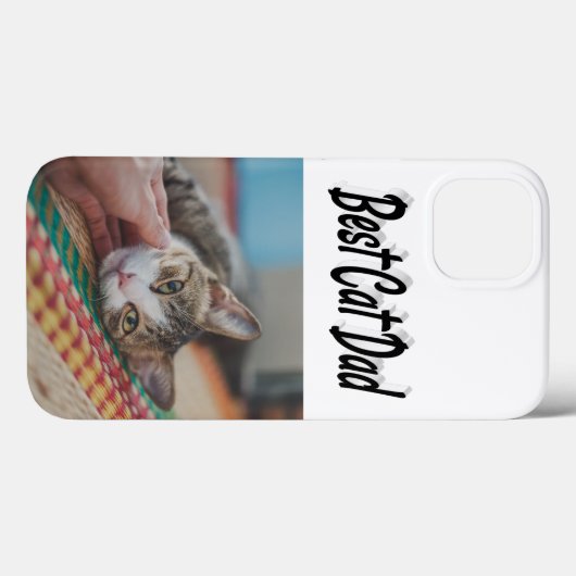 Best Cat Dad Photo Black text  Case-Mate iPhone Case (Achterkant (horizontaal))