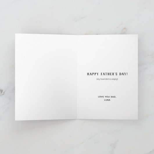 Best Cat Dad Photo Navy Blue Vaderdag Kaart (Binnen)