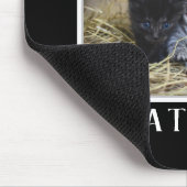 Best Cat Dad Photo Paw Prints Black Muismat (Hoek)