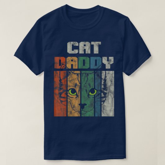 Best Cat Dad, Retro Vaderdag,  kat T-shirt (Design voorkant)