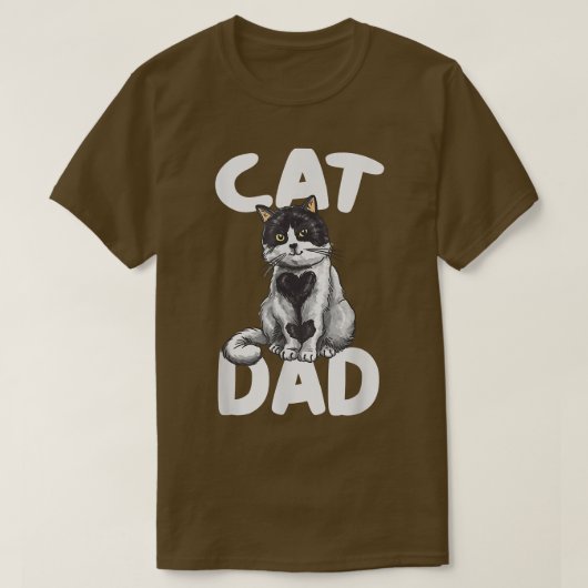 Best Cat Dad Shirt Fathers Day Kat Papa Ch (Design voorkant)