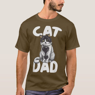 Best Cat Dad Shirt Fathers Day Kat Papa Ch
