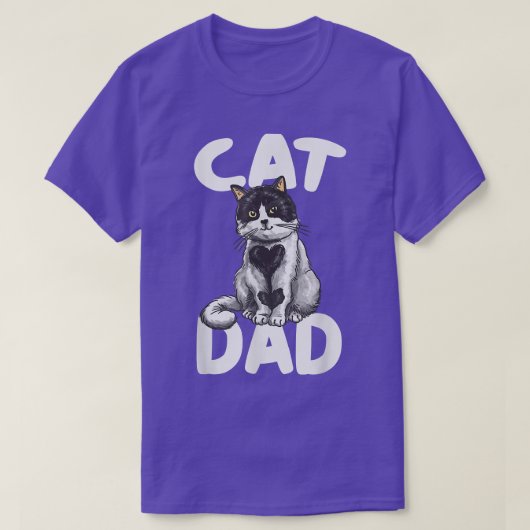 Best CAT DAD Shirt Fathers Day Kat Papa Ch (Design voorkant)