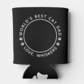 Best Cat Dad ter wereld Fun Personalized Pet Photo Blikjeskoeler (Achterkant)