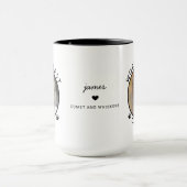 Best Cat Dad Two Photo Modern Typography Mok (Midden)