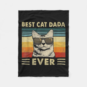 Best Cat Dada Ever  Retro Cat Father Vader Fleece Deken