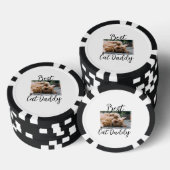Best cat Daddy parents pet photo dad mom simple Poker Chips (Opstapeling)