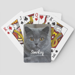 "Best Cat Ever" foto op persoonlijke titel Pokerkaarten