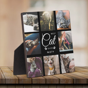 Best Cat Ever Memorial Gift Moderne Photo Collage Fotoplaat