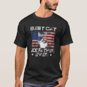 Best Cat Godfather Ever American Flag Patriotic 4t T-shirt (Voorkant)