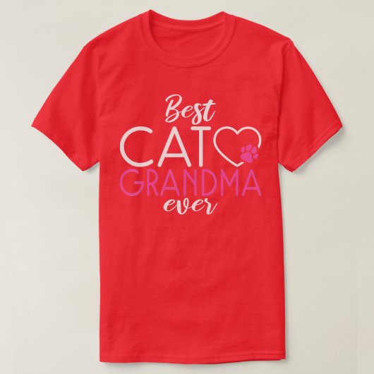 Best Cat Grandma Ever Kitty Cat Lover T-shirt (Design voorkant)