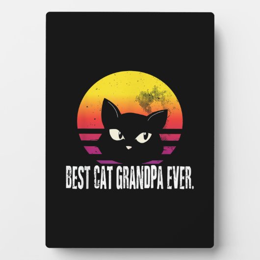 Best Cat Grandpa Ever | Cat Retro Cft Fotoplaat (voorkant)