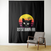 Best Cat Grandpa Ever | Cat Retro Cft Wandkleed (In situ)