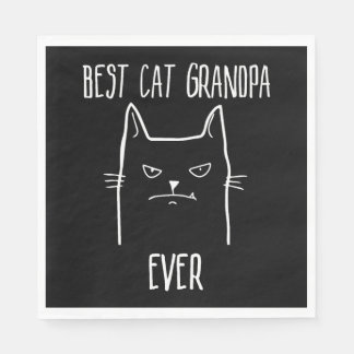 Best Cat Grandpa Ever - Kitty Papa Servet