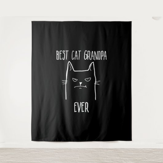 Best Cat Grandpa Ever - Kitty Papa Wandkleed (Voorkant)