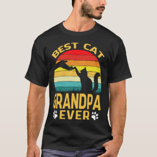 Best Cat GRANDPA Ever Retro T-shirt