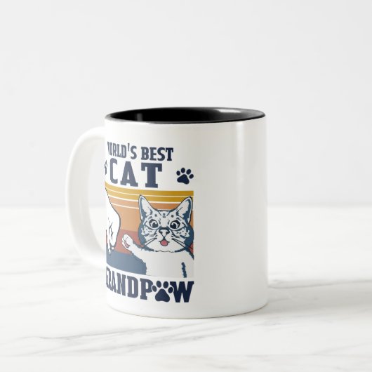 Best Cat Grandpa Tweekleurige Koffiemok (Voorkant links)