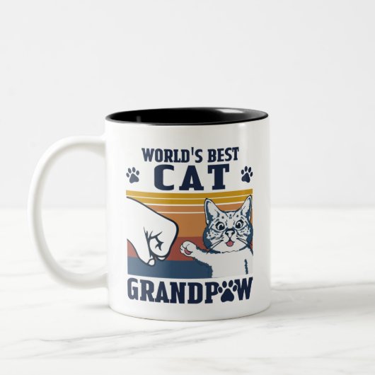 Best Cat Grandpa Tweekleurige Koffiemok (Links)