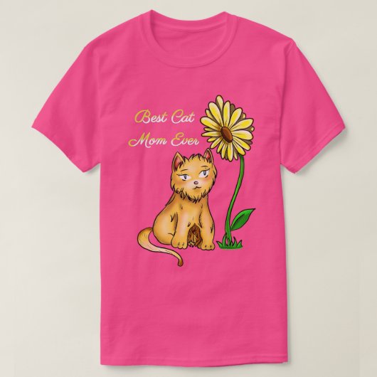 Best Cat Ma Ever Sunflower Cat Ma Sunflower Moth T-shirt (Design voorkant)