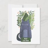 Best Cat Mam Cat en vertakkingen illustratie Vakan Feestdagenkaart (Voorkant)