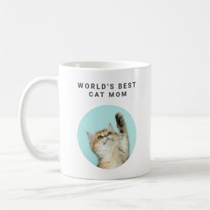 Best Cat mam Custom Funny 2 Pet Photos Koffiemok