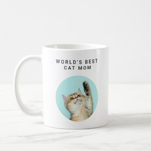 Best Cat mam Custom Funny 2 Pet Photos Koffiemok (Links)