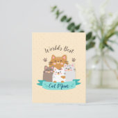 Best Cat Mam - Cute Kittens Briefkaart (Staand voorkant)