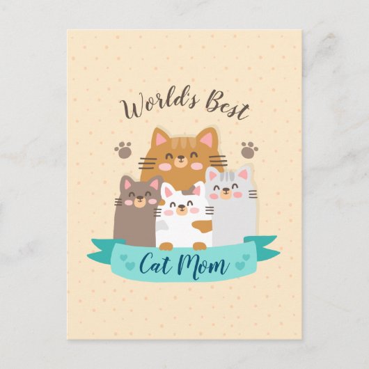 Best Cat Mam - Cute Kittens Briefkaart (Voorkant)