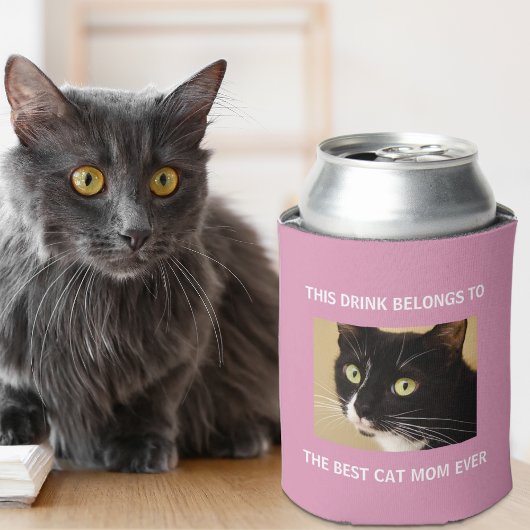 Best Cat Mam Ever Aangepast Foto Roze Blikjeskoeler