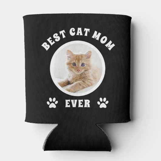 Best Cat Mam Ever Aangepaste Foto Aangepast Blikjeskoeler (Achterkant)