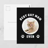Best Cat Mam Ever Aangepaste Foto Aangepast Briefkaart (Voorkant / Achterkant)