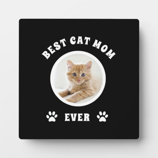 Best Cat Mam Ever Aangepaste Foto Aangepast Fotoplaat (Voorkant)