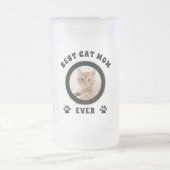 Best Cat Mam Ever Aangepaste Foto Aangepast Matglas Bierpul (Center)