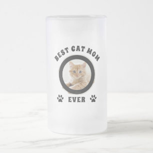 Best Cat Mam Ever Aangepaste Foto Aangepast Matglas Bierpul