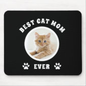 Best Cat Mam Ever Aangepaste Foto Aangepast Muismat (Voorkant)