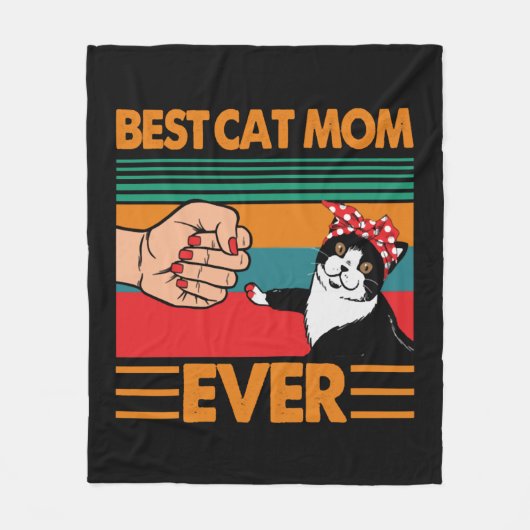 Best Cat Mam Ever Bandana Fleece Deken (Voorkant)