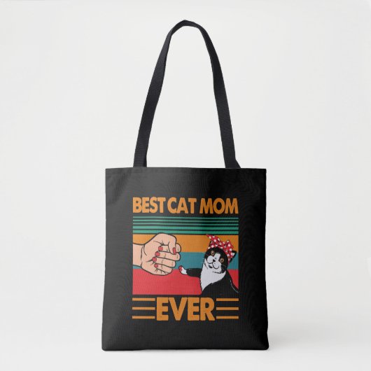 Best Cat Mam Ever Bandana Tote Bag (Voorkant)