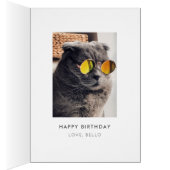 Best Cat Mam Ever Black Cat Face Birthday Kaart (Binnen (Rechts))
